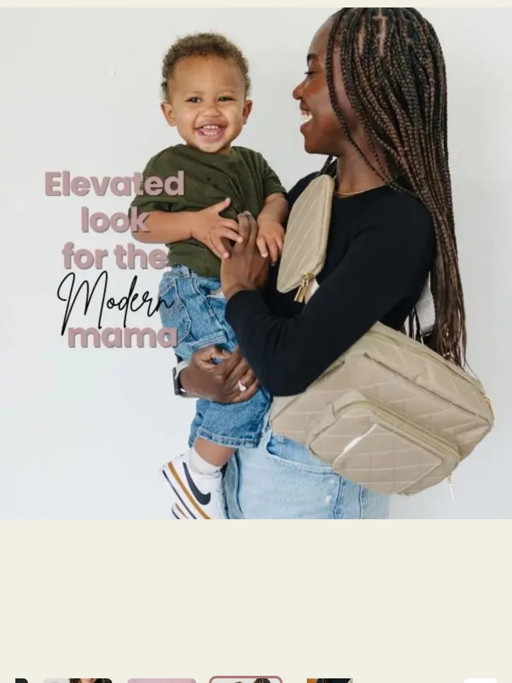 Lion & Light The Jetsetter Mini Diaper Bag - Beige